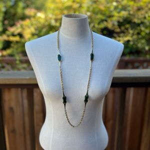 Elegant Gold and Green Necklace